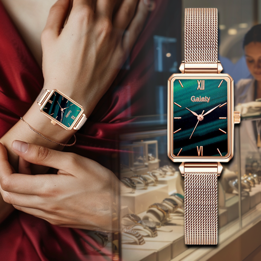 Reloj De Dama En tono verde